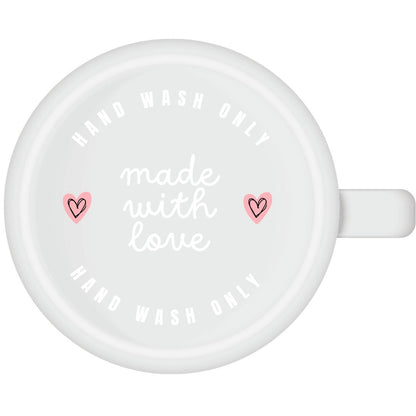 UVDTF Transfer Hand Wash Only 2" Round Made with Love for glasses and cups by the sheet, Permanent Waterproof Adhesive, Ready to Apply