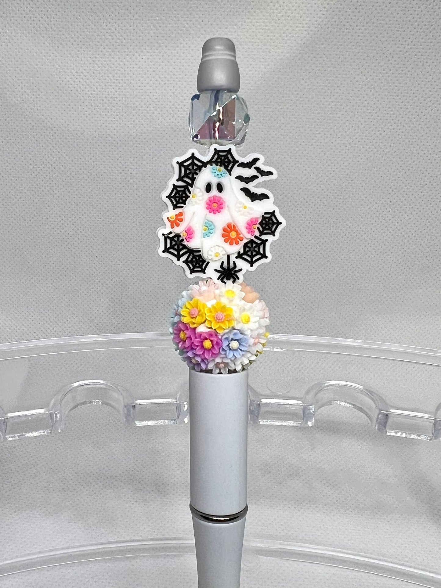 Beaded Pen Floral Ghost Bat Webs