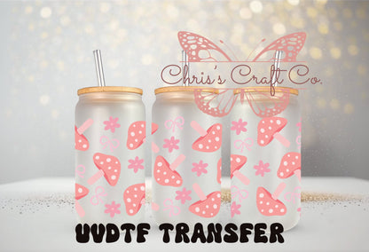 UVDTF Wrap Coquette Bow Mushroom Flower