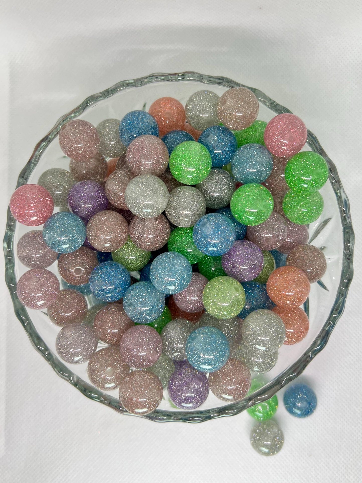 16mm Fancy Glitter Acrylic Beads, Acrylic Gumball Beads in Bulk, 16mm Beads, 16mm Bubble Gum Beads, DIY ideas