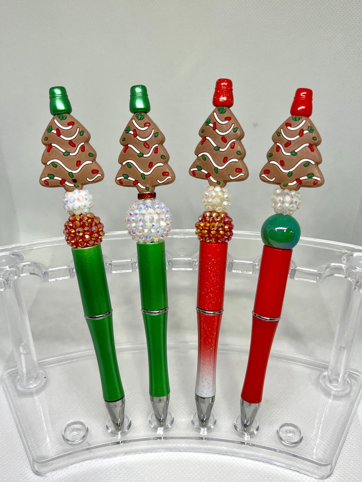 Beaded Pen Christmas Tree Cakes Ink Pen, Christmas Cake Pen, Nurse Gifts, Teacher Gifts, Graduation Gifts, Gifts for Her, Retractable Pen