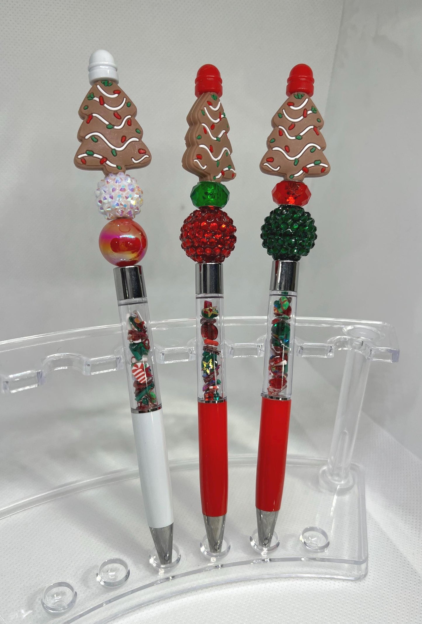 Beaded Pen Christmas Tree Cake Ink Pen, Christmas Pen, Nurse Gifts, Teacher Gifts, Graduation Gifts, Gifts for Her, Retractable Pen