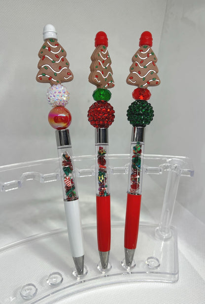 Beaded Pen Christmas Tree Cake Ink Pen, Christmas Pen, Nurse Gifts, Teacher Gifts, Graduation Gifts, Gifts for Her, Retractable Pen