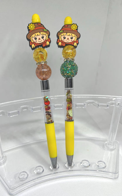 Beaded Pen Scarecrow Ink Pen, Fall Pen, Nurse Gifts, Teacher Gifts, Graduation Gifts, Gifts for Her, Retractable Pen