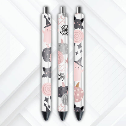 UVDTF Pen Wrap Ghost Bat Pumpkin Cute Pastel, Halloween Pen Wrap, Ready to apply, Permanent Adhesive Waterproof