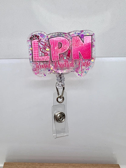 LPN Acrylic Blank Decal Set,  Nurse Badge, DIY Badge Reels, UVDTF sticker, Unfinished Badge Reel, Badge Reel Blanks