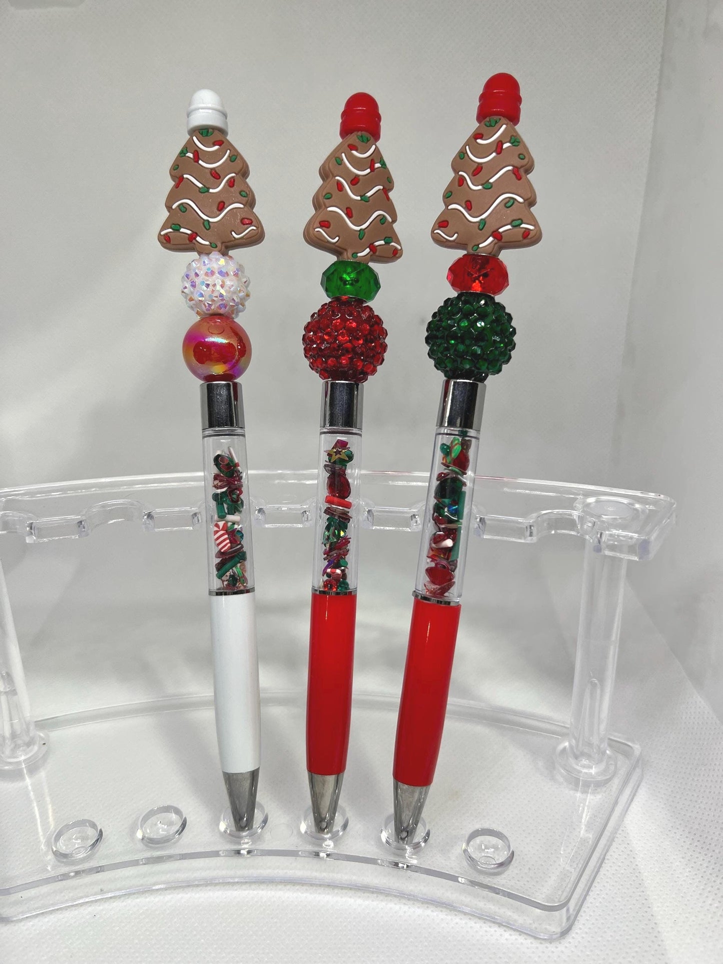 Beaded Pen Christmas Tree Cake Ink Pen, Christmas Pen, Nurse Gifts, Teacher Gifts, Graduation Gifts, Gifts for Her, Retractable Pen