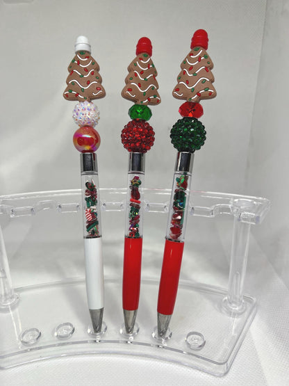 Beaded Pen Christmas Tree Cake Ink Pen, Christmas Pen, Nurse Gifts, Teacher Gifts, Graduation Gifts, Gifts for Her, Retractable Pen