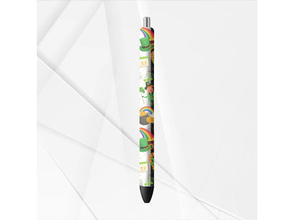 UVDTF Pen Wrap St. Patrick’s Day, Shamrock Leprechaun Pen Wrap, Ready to apply, Permanent Waterproof Adhesive
