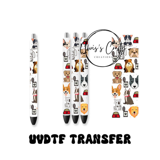 UVDTF Pen Wrap Cute Dog, Dog Mom, Ready to apply, Permanent Waterproof Ashesive