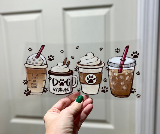 Dog Mama Can Wrap – Waterproof Iced Coffee Wrap for 16 oz Can | Durable Adhesive