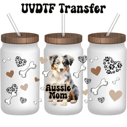 UVDTF Wrap Aussie Dog Mom, Dog Wrap