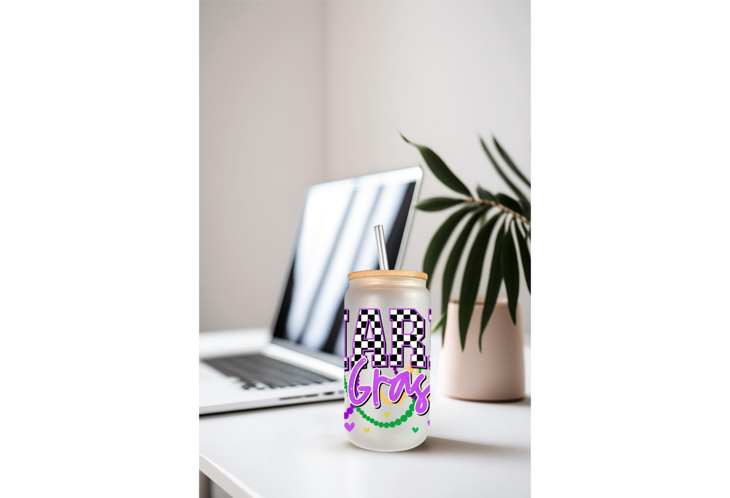 UVDTF Wrap Checkered Mardi Gras Beads