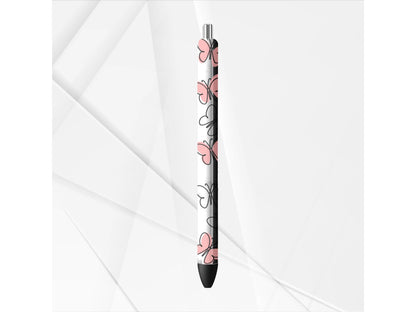 UVDTF Pen Wrap Butterfly Pink, Butterfly Wrap, Permanent Adhesive Waterproof