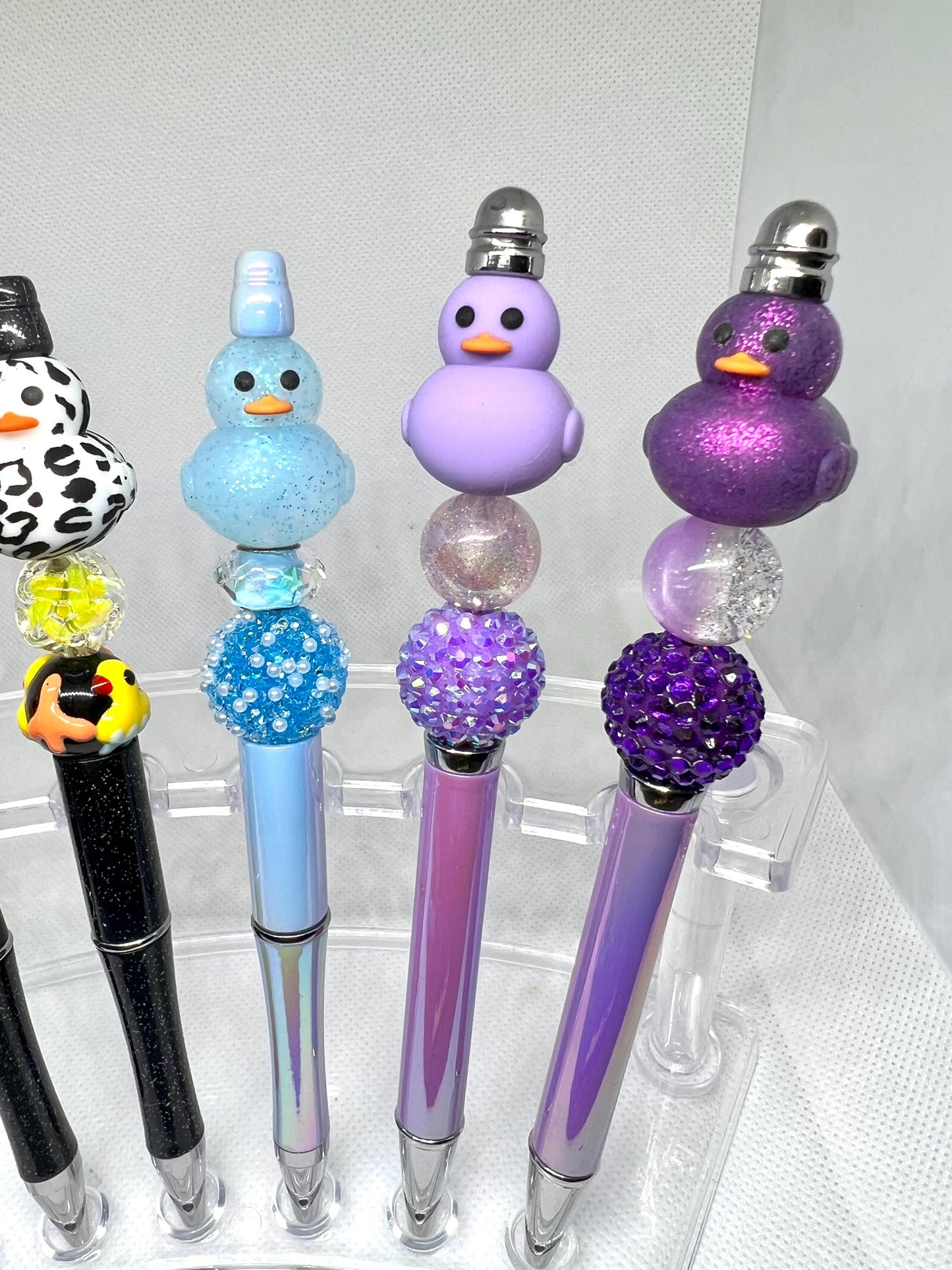 Beaded Pen 3D Duck, Duck Pen, Fun Pens Acrylic Beads, Custom Pen, Retractable Ink Pen, Gifts for her, Gifts for Teacher, Gifts for Medical