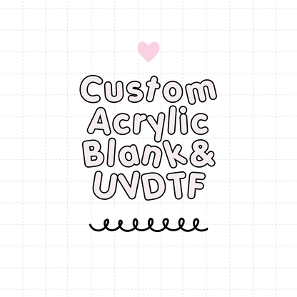 Custom Acrylic Blank UVDTF Decal Set, DIY Badge Reels, Unfinished Badge Reel