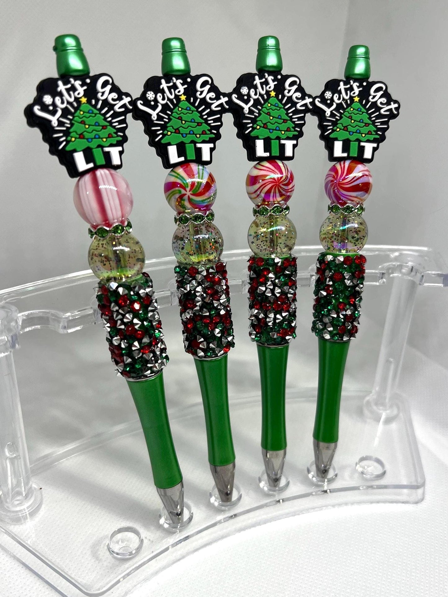 Beaded Pen Let’s Get Lit Ink Pen, Christmas Pen, Nurse Gifts, Teacher Gifts, Graduation Gifts, Gifts for Her, Retractable Pen