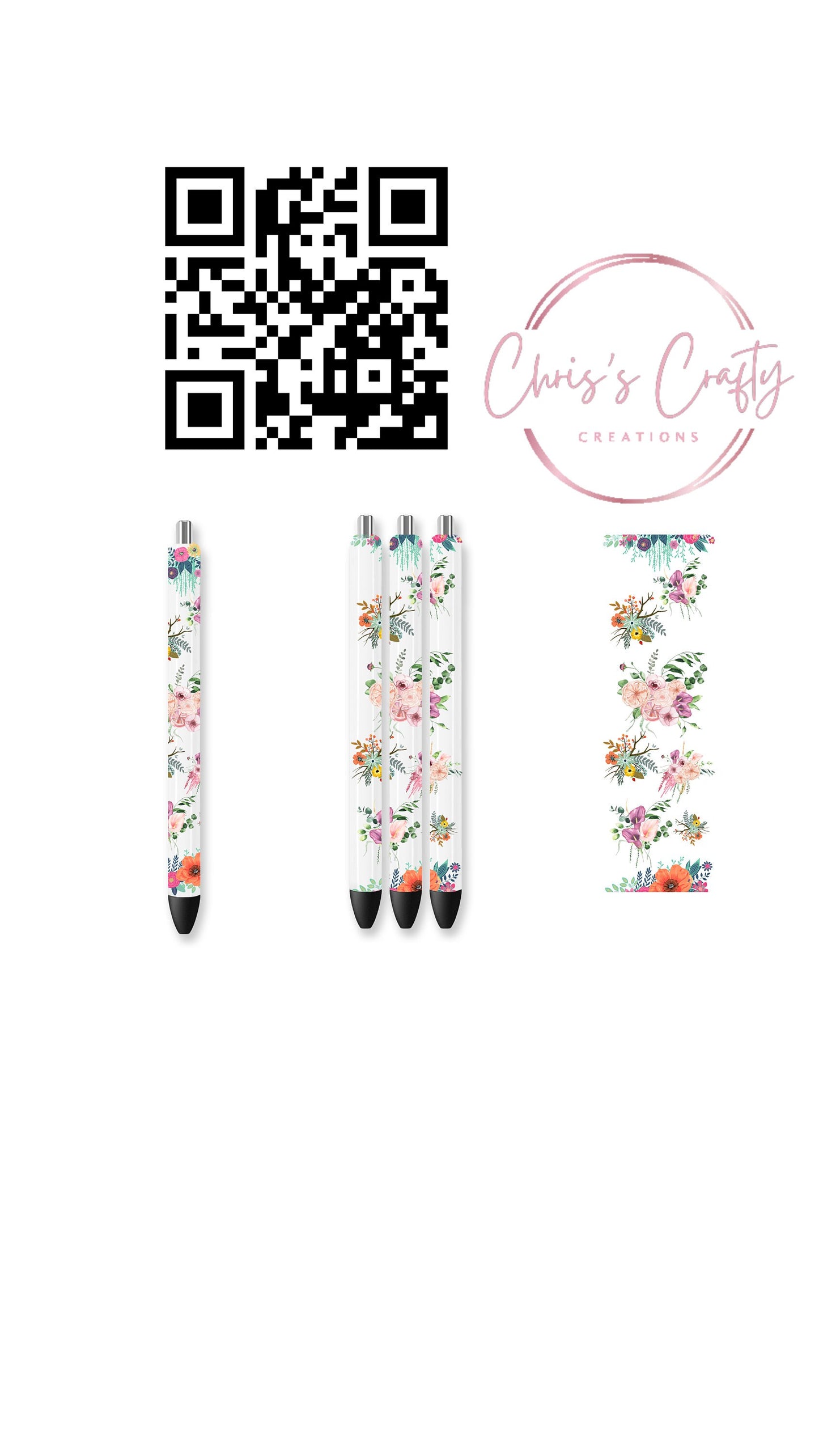 UVDTF Pen Wrap Boho Rainbow Bull Skull Flowers Pen