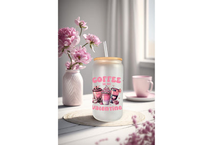 UVDTF Wrap Valentine’s Love You to Death Skeleton 16oz Can Glass Mug Tumbler, Valentine wrap, Ready to Apply, Permanent Waterproof Adhesive