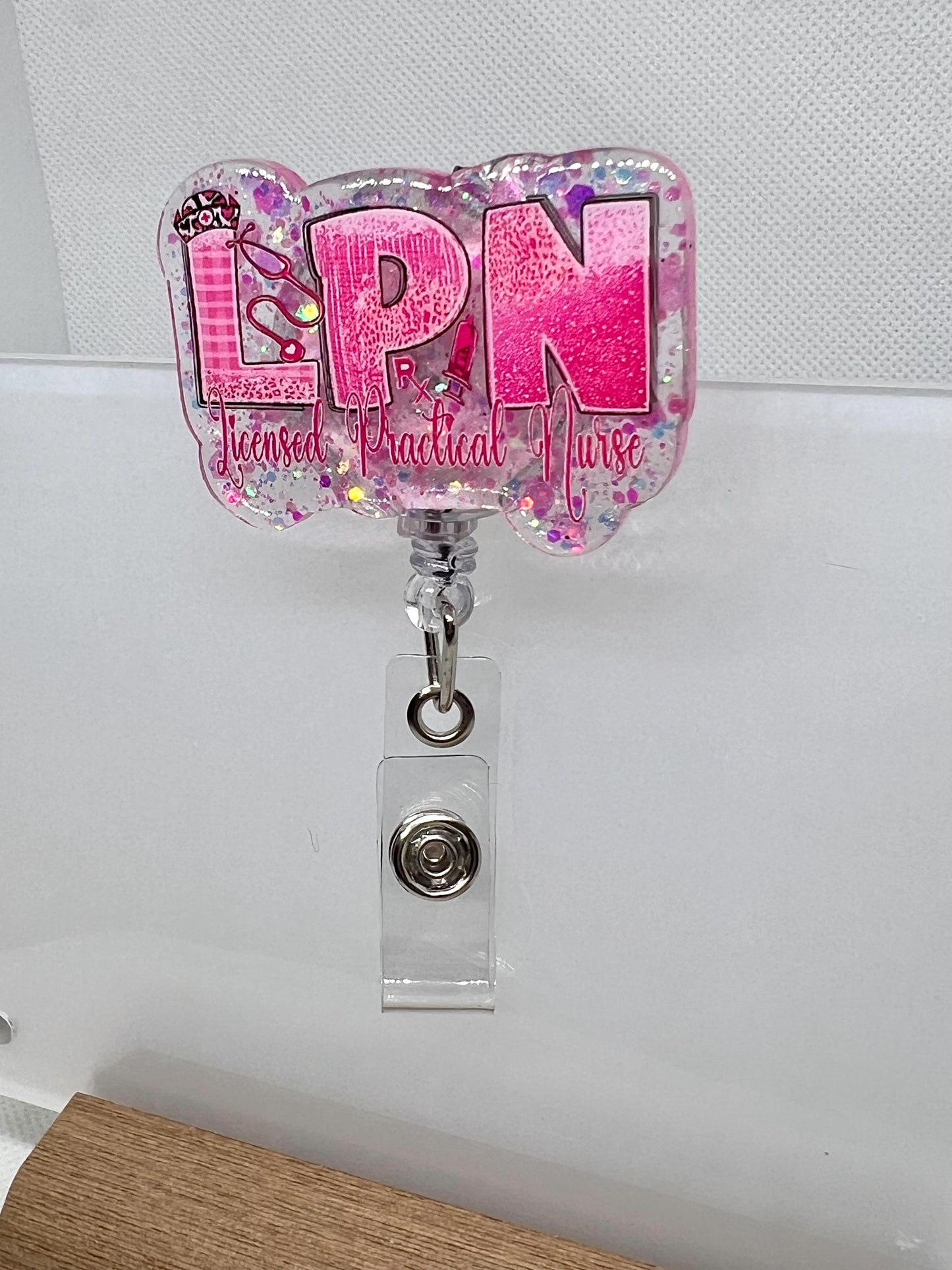 LPN Acrylic Blank Decal Set,  Nurse Badge, DIY Badge Reels, UVDTF sticker, Unfinished Badge Reel, Badge Reel Blanks