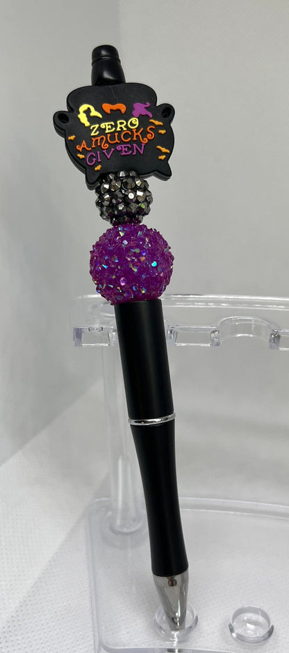 Beaded Pen Zero Amuck Given, Fun Pens Acrylic Beads, Custom Pen, Retractable Ink Pen, Gifts for her, Teacher, Nurses, Medical