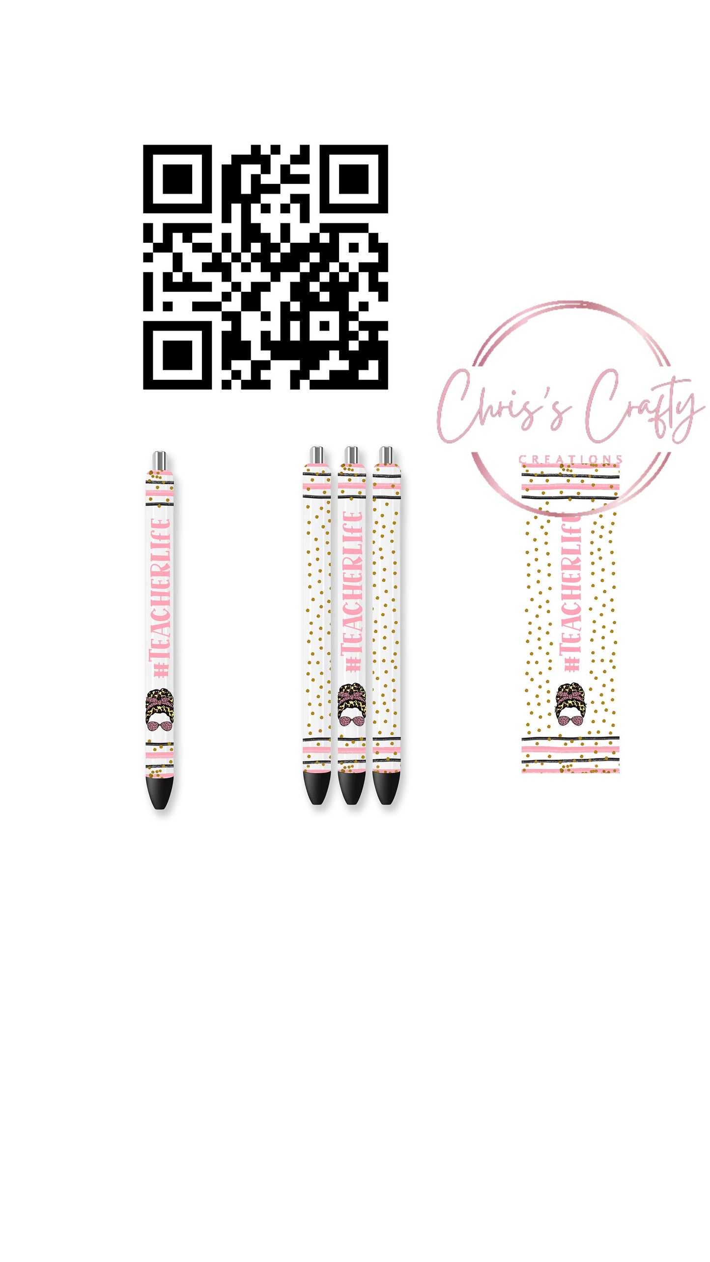 UVDTF Pen Wrap Teacher, Ready to Apply, Permanent Waterproof Adhesive