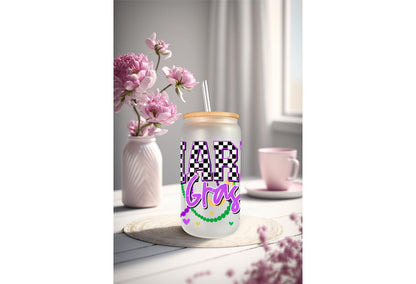 UVDTF Wrap Checkered Mardi Gras Beads