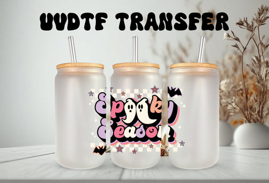 UVDTF Decal Spooky Season Ghost, Halloween decal