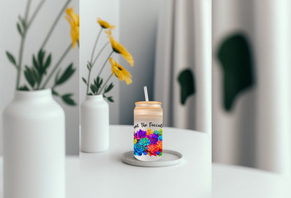 UVDTF Wrap Funny and Sarcastic, What the Fucculent 16 oz Can Glass, Mug, Tumbler, Ready to Apply, Permanent Adhesive Waterproof