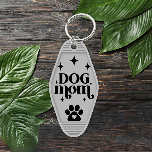 UVDTF Keychain Dog Mom Decal, Motel Keychain Ready to Apply, UVDTF Motel Keychain Decal,  1 Only or  Set of 5 Keychain Decals, Gifts
