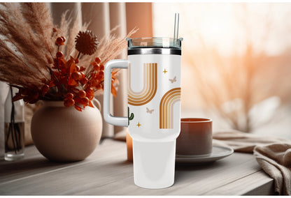 UVDTF Wrap Boho Cactus 16oz Can Glass, Mug, Tumbler, Ready to apply, Permanent Adhesive Waterproof