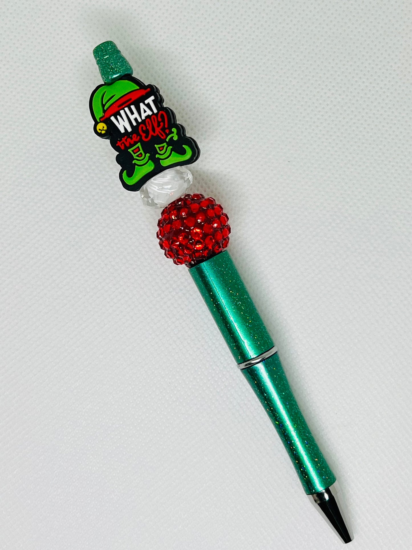 Beaded Pen What the Elf Ink Green Glitter Pe, Funny Sarcastic, Teacher Gifts, Nurse Gifts, Graduation Gifts
