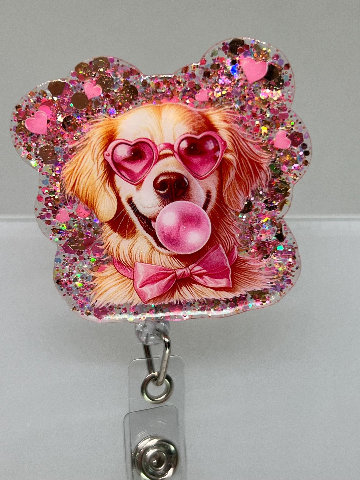 Golden Retriever Acrylic Blank Decal Set, Dog Bubble Badge, DIY Badge Reels, UVDTF sticker, Unfinished Badge Reel, Badge Reel Blanks