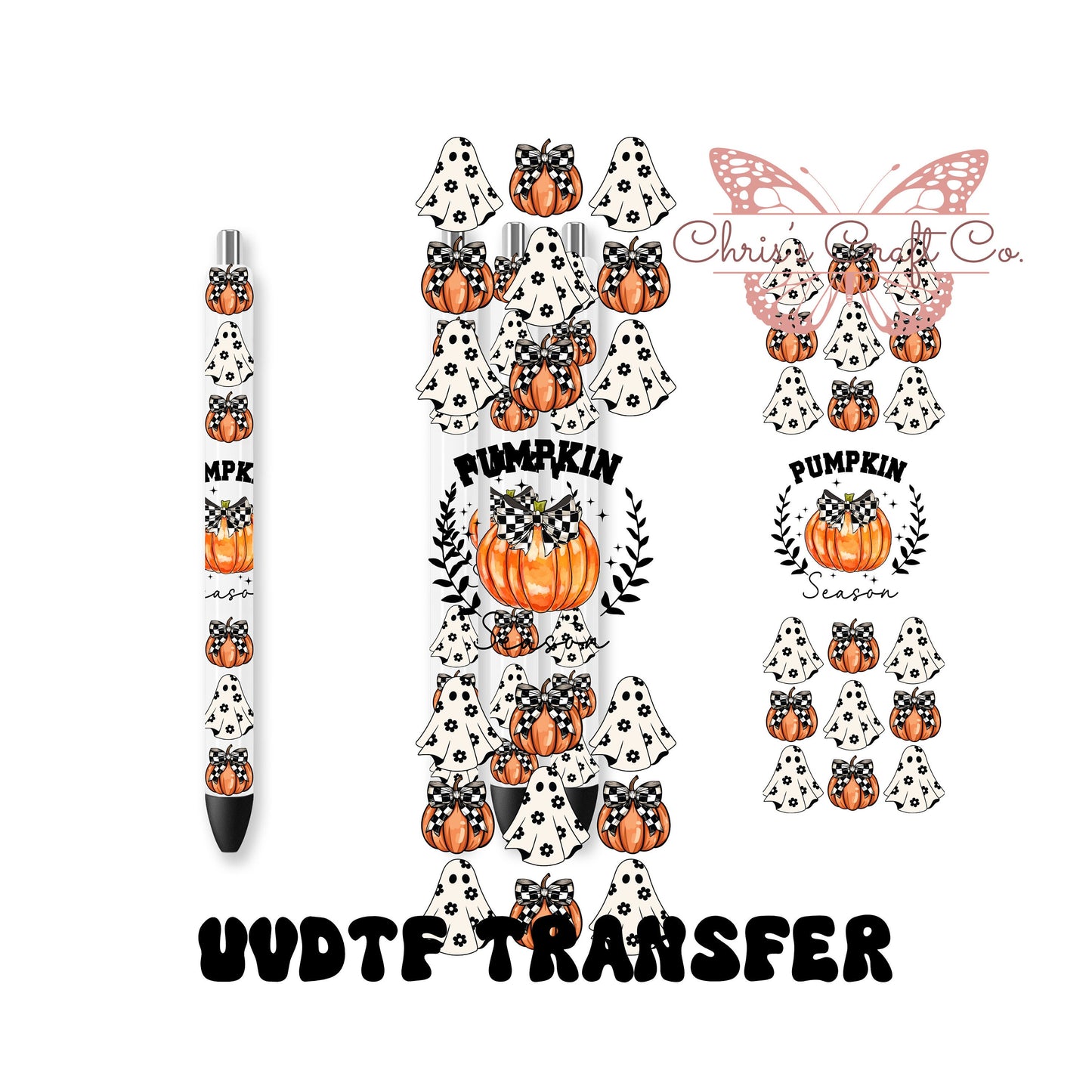 UVDTF Pen Wrap Witch Bat Cauldron Spider Webs, Halloween Pen Wrap