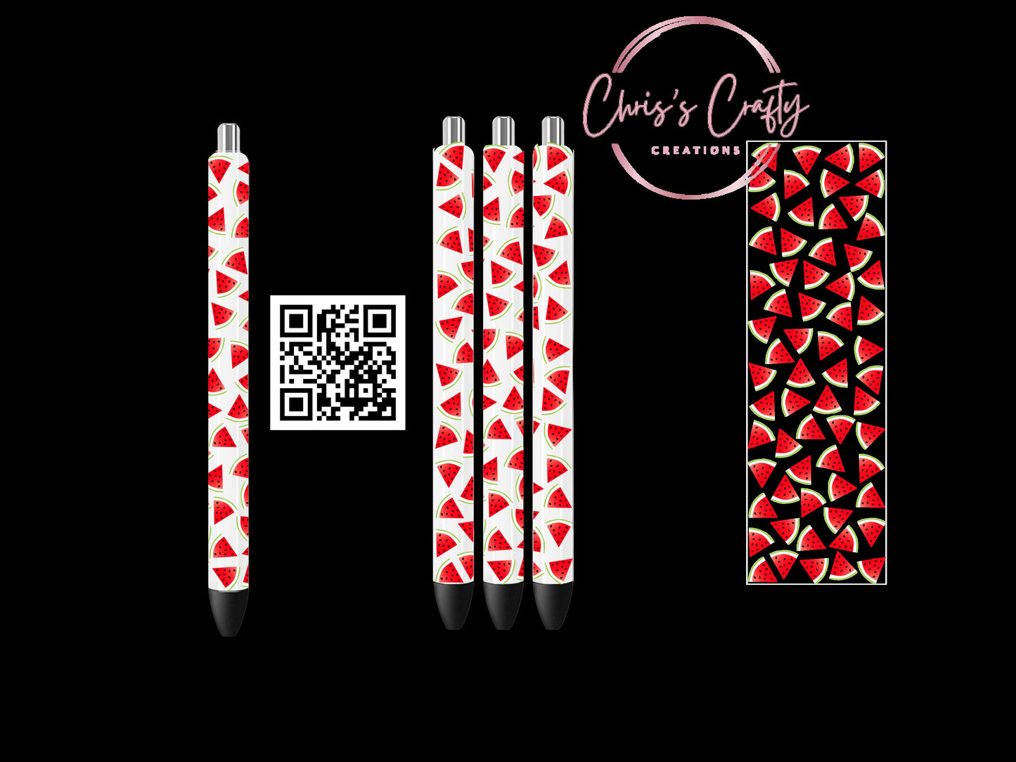 UVDTF Pen Wrap Watermelon Slices, Ready to Apply, Permanent Waterproof Adhesive