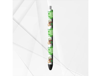 UVDTF Pen Wrap St. Patrick’s Day, Clover Shamrock Pen Wrap, Ready to apply, Permanent Waterproof Adhesive