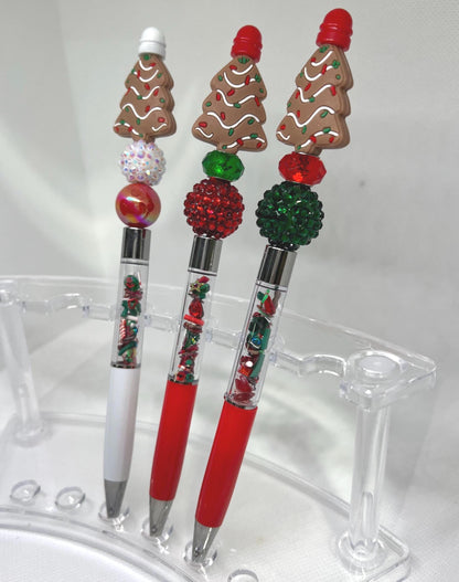 Beaded Pen Christmas Tree Cake Ink Pen, Christmas Pen, Nurse Gifts, Teacher Gifts, Graduation Gifts, Gifts for Her, Retractable Pen
