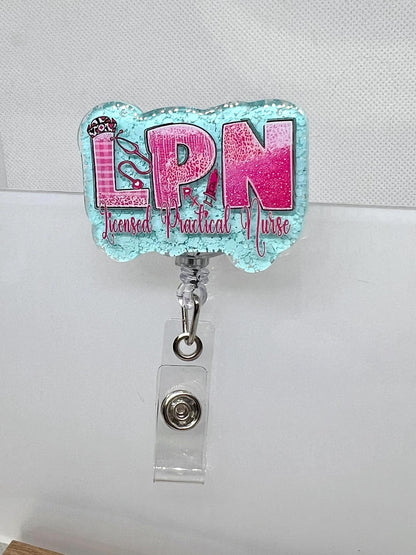 LPN Acrylic Blank Decal Set,  Nurse Badge, DIY Badge Reels, UVDTF sticker, Unfinished Badge Reel, Badge Reel Blanks