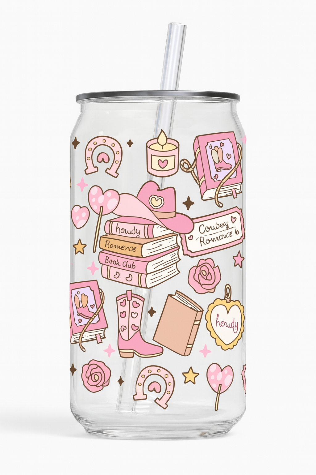 Cowboy Romance UV DTF 16oz Wrap | Bookish Cowgirl Decal