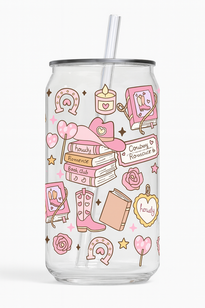 Cowboy Romance UV DTF 16oz Wrap | Bookish Cowgirl Decal