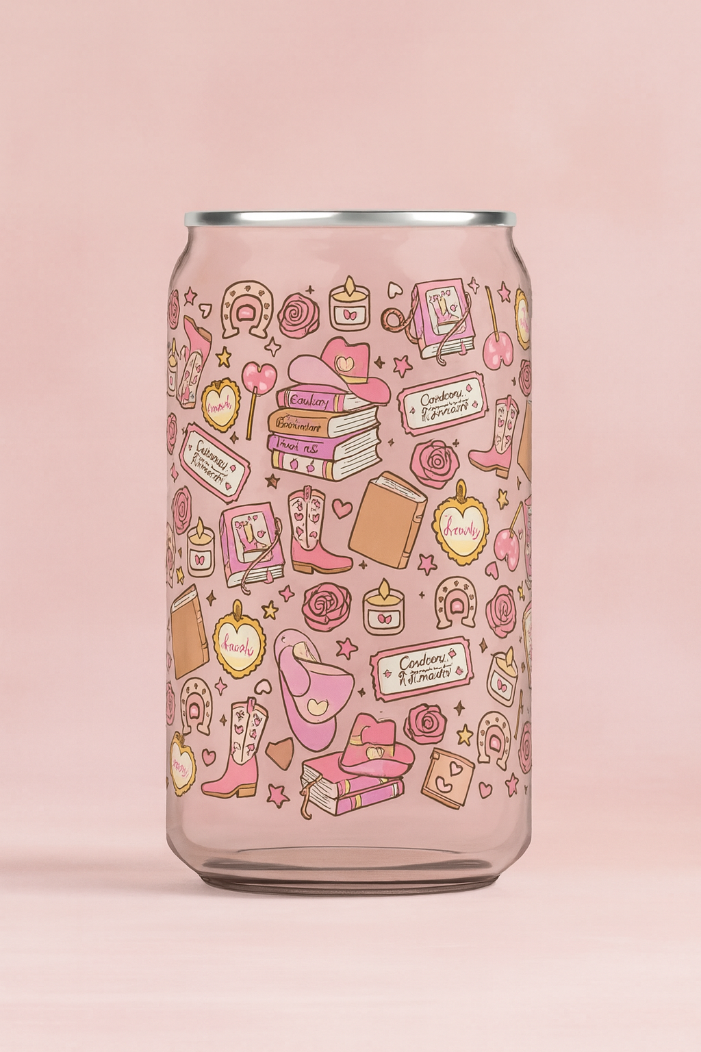 Cowboy Romance UV DTF 16oz Wrap | Bookish Cowgirl Decal