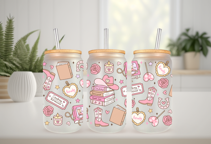 Cowboy Romance UV DTF 16oz Wrap | Bookish Cowgirl Decal