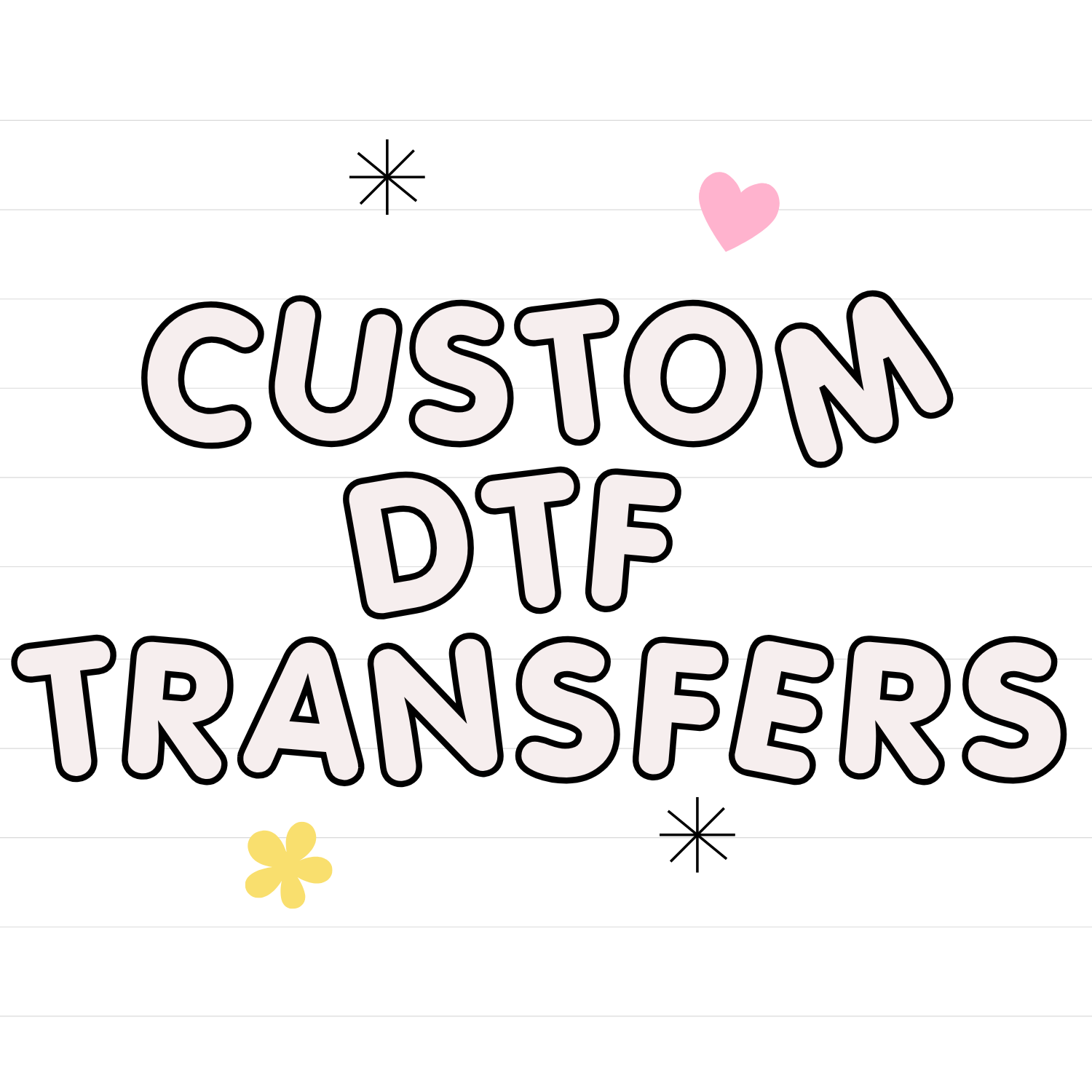 Custom DTF Transfers ready-to-press heat decals for DIY shirts and apparel - Chris's Craft Co.