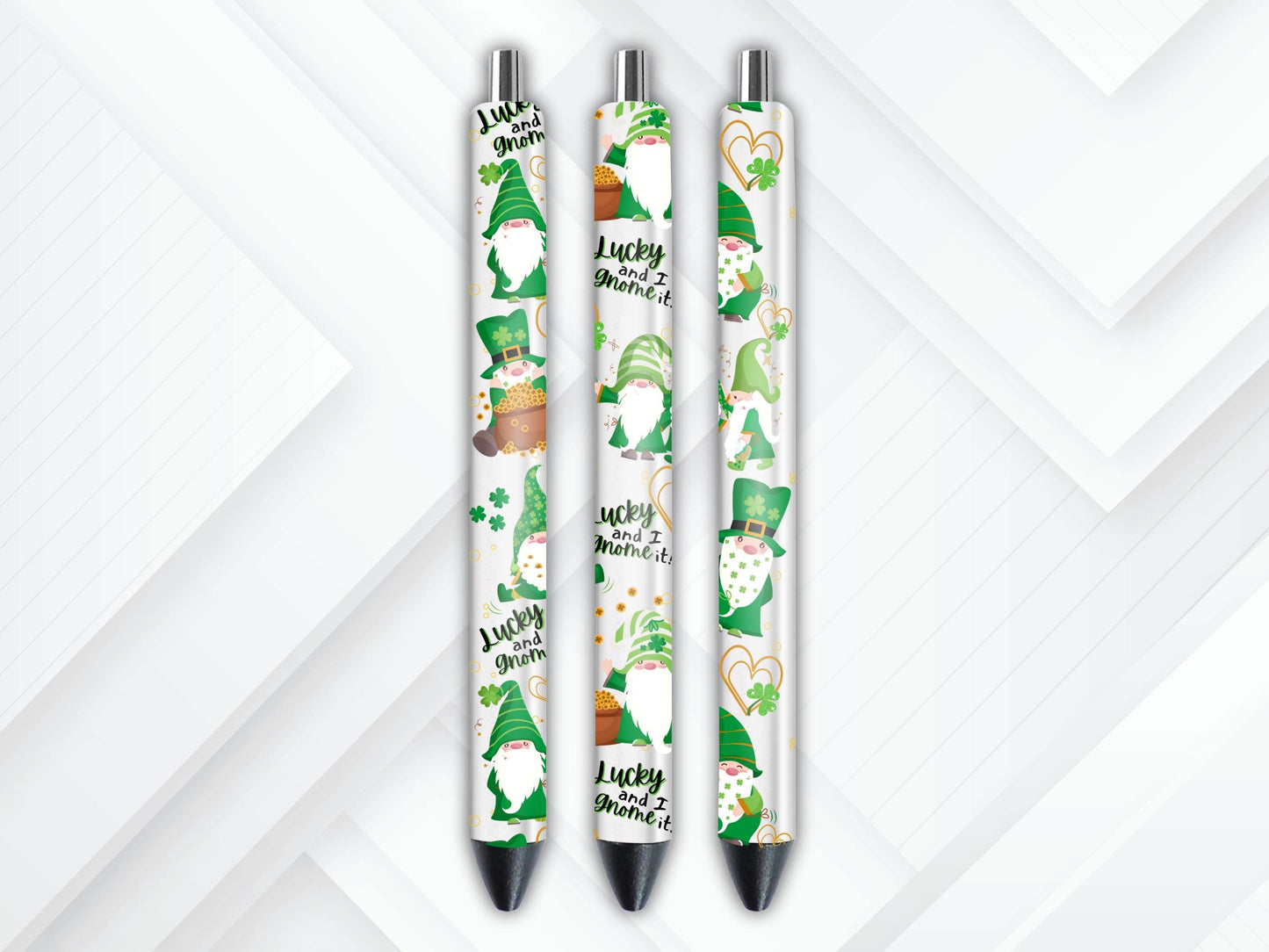 UVDTF Pen Wrap Gnome St. Patrick’s Day, Ready to Apply, Permanent Waterproof Adhesive