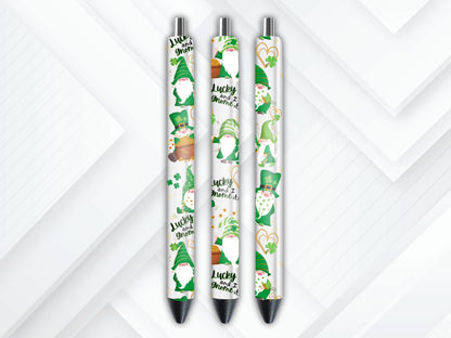 UVDTF Pen Wrap Gnome St. Patrick’s Day, Ready to Apply, Permanent Waterproof Adhesive