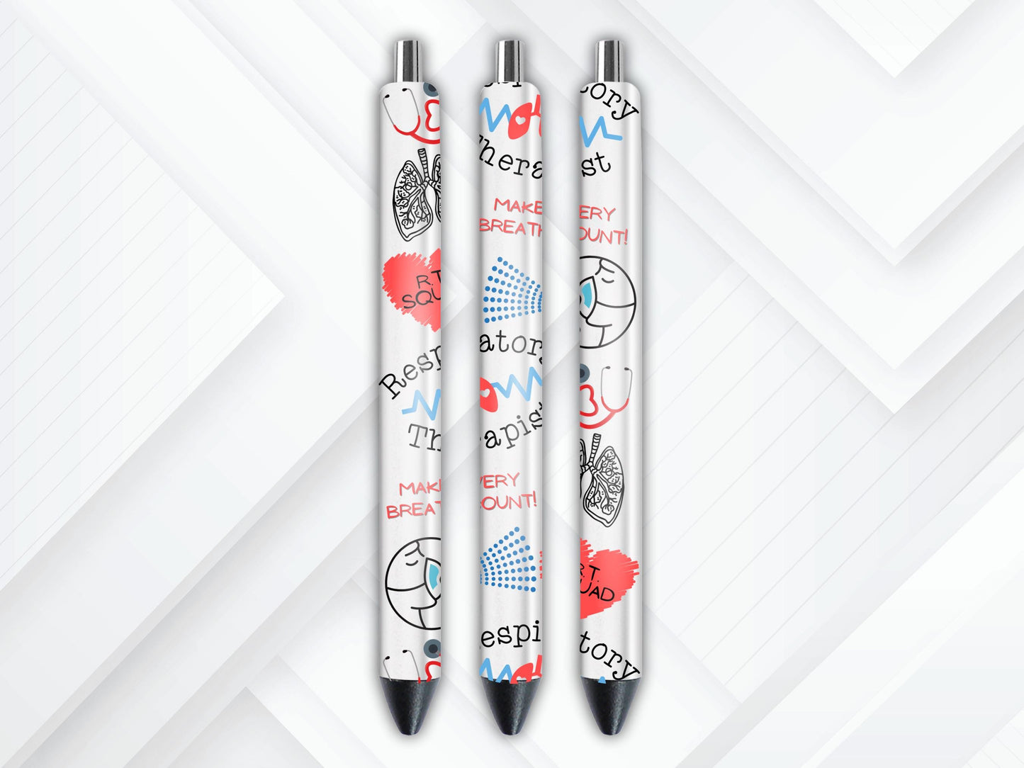 UVDTF Pen Wrap Respiratory Therapist , RT Squad, Ready to Apply, Permanent Waterproof Adhesive