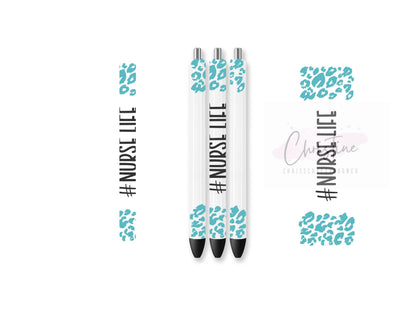 UVDTF Pen Wrap Leopard Nurse, Nurse Life