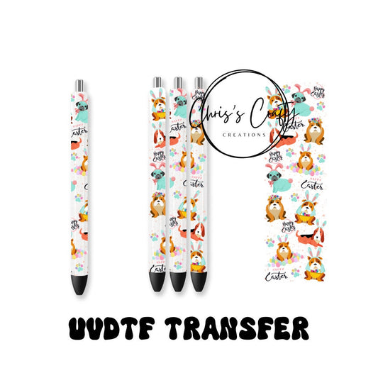 UVDTF Pen Wrap Easter Dogs