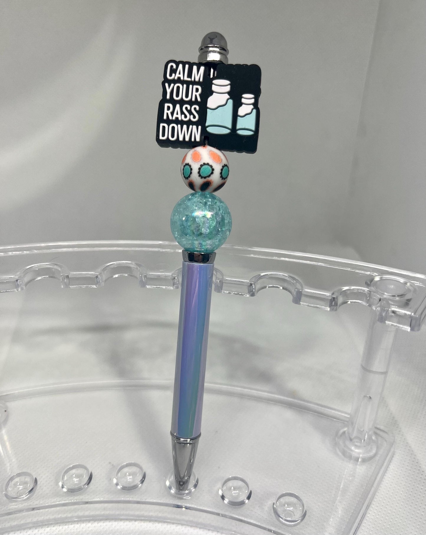 Beaded Pen Calm Your Rass Down, Sarcastic Pen, Fun Pens
