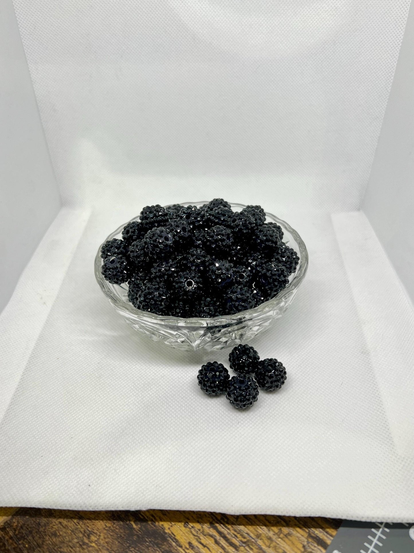 Acrylic Beads 14mm  Rhinestone Black Beads , Acrylic Gumball Beads in Bulk, 14mm Beads, 14mm Bubble Gum Beads, DIY ideas